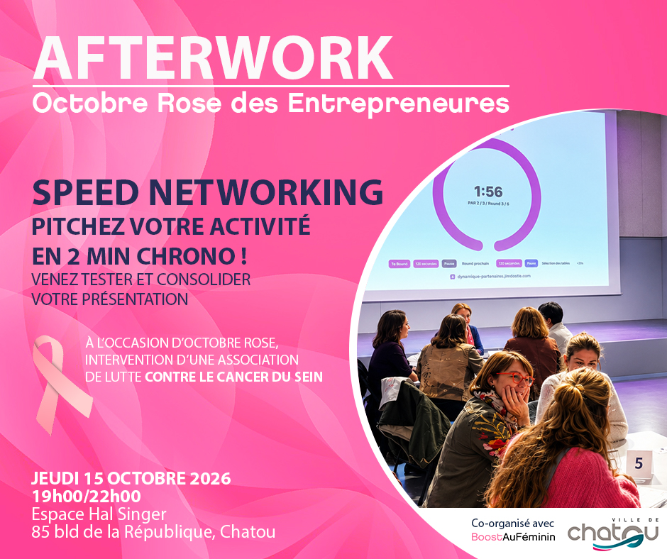 Afterwork BoostAuFéminin - Octobre rose - SpeedNetworking